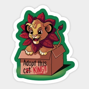 Adopt a King - Cat mother - Pet owner Sticker